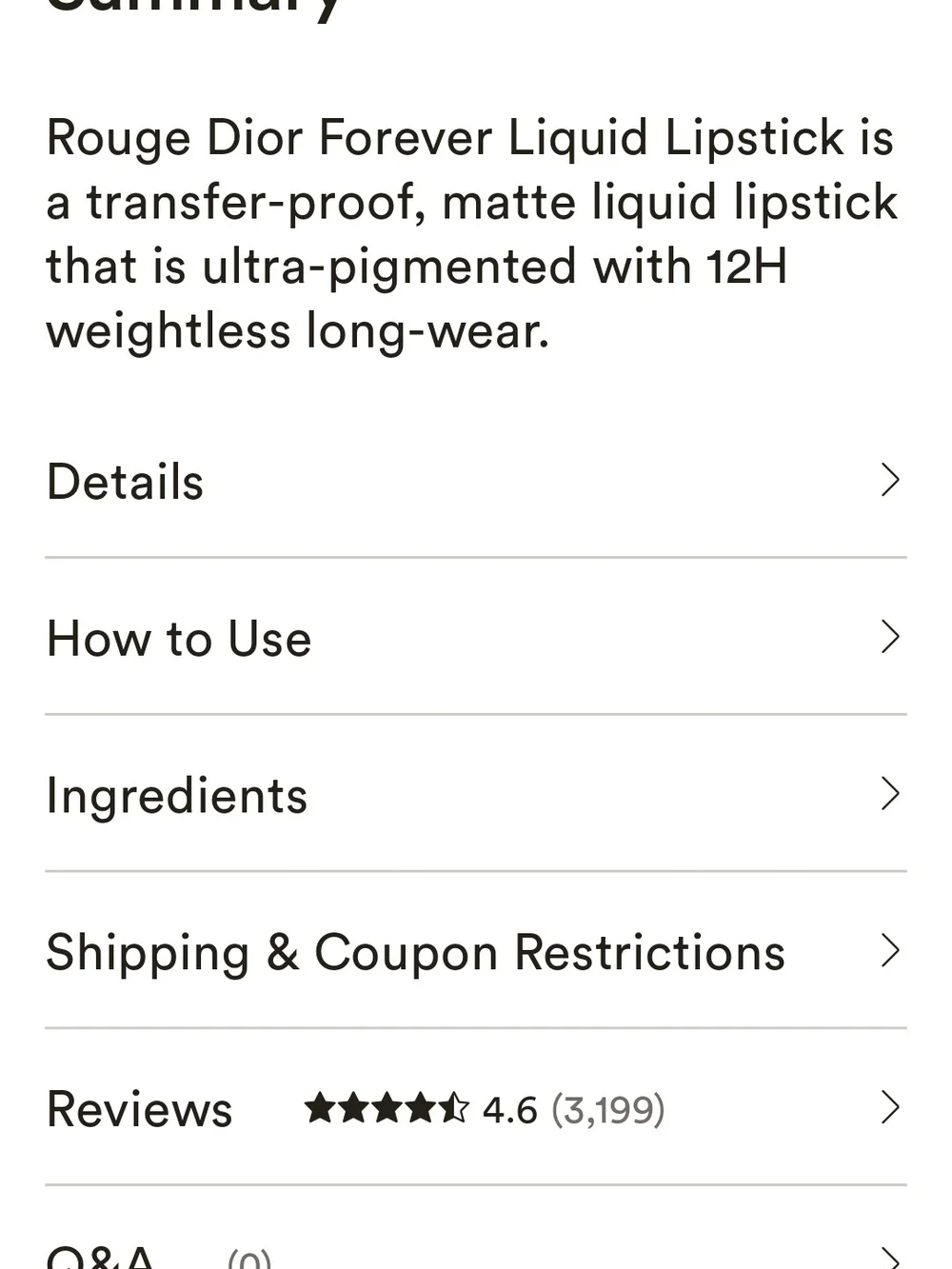 Dior Rouge Liquid Lipstick — Shade FOREVER 999